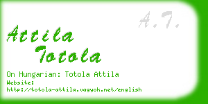 attila totola business card